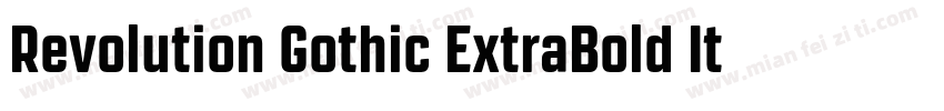 Revolution Gothic ExtraBold It Regu字体转换